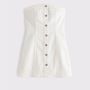 NEW Abercrombie denim white dress